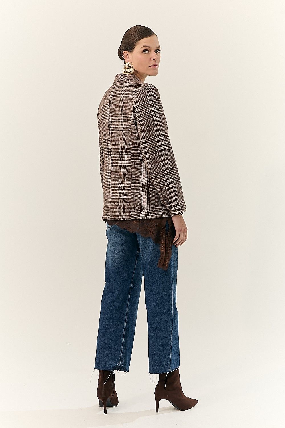 Blazer Feminino Xadrez Alfaiataria Miranda
