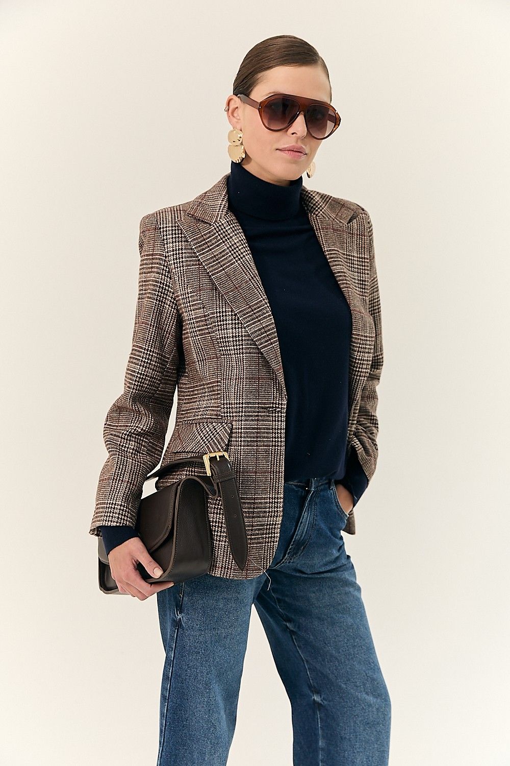 Blazer Feminino Xadrez Alfaiataria Miranda