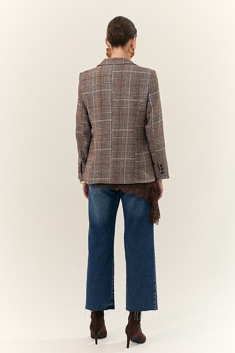 Blazer Feminino Xadrez Alfaiataria Miranda