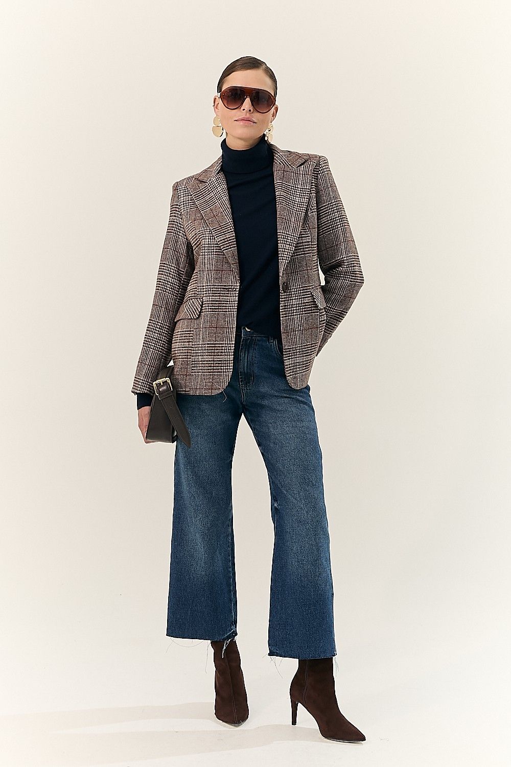 Blazer Feminino Xadrez Alfaiataria Miranda
