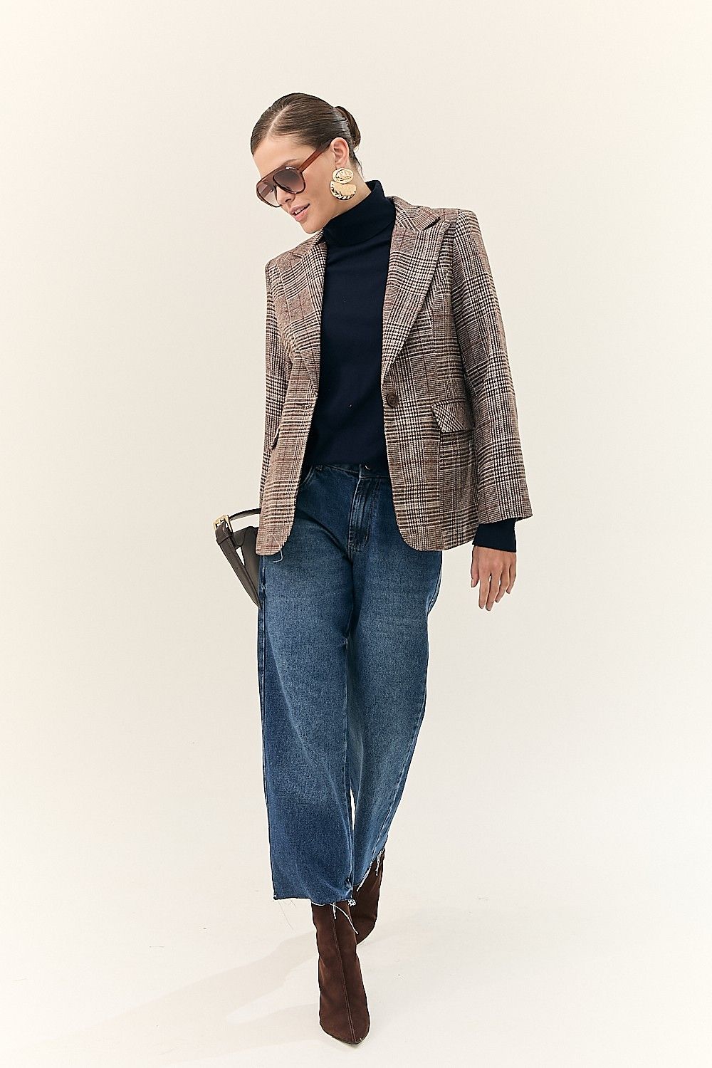 Blazer Feminino Xadrez Alfaiataria Miranda