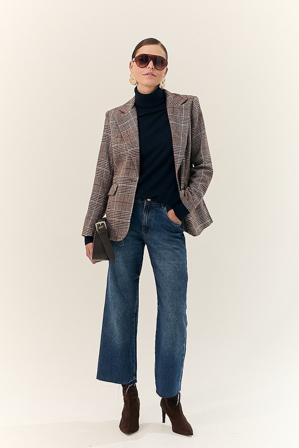 Blazer Feminino Xadrez Alfaiataria Miranda