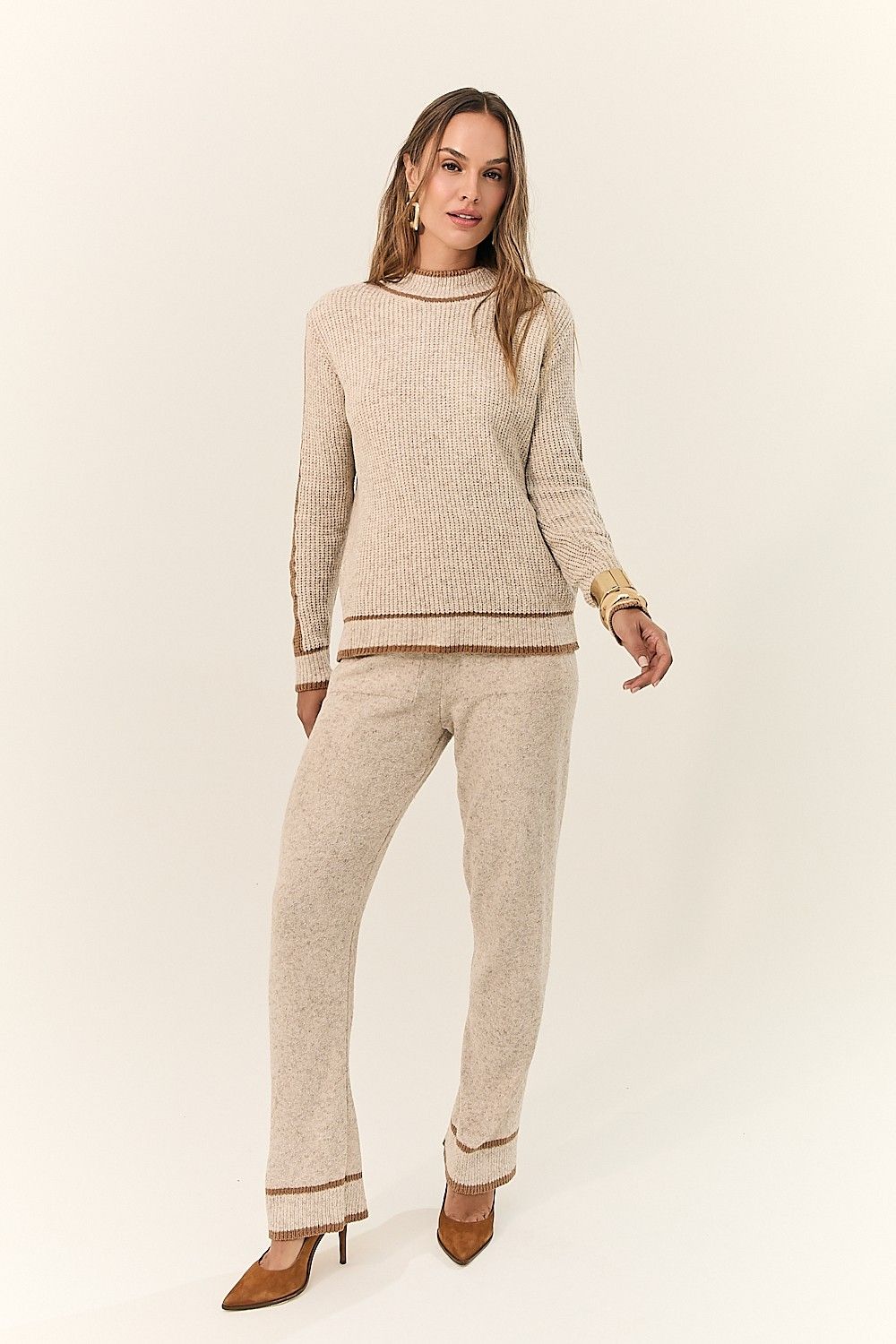 Blusa Feminina Tricot Iza com Detalhes