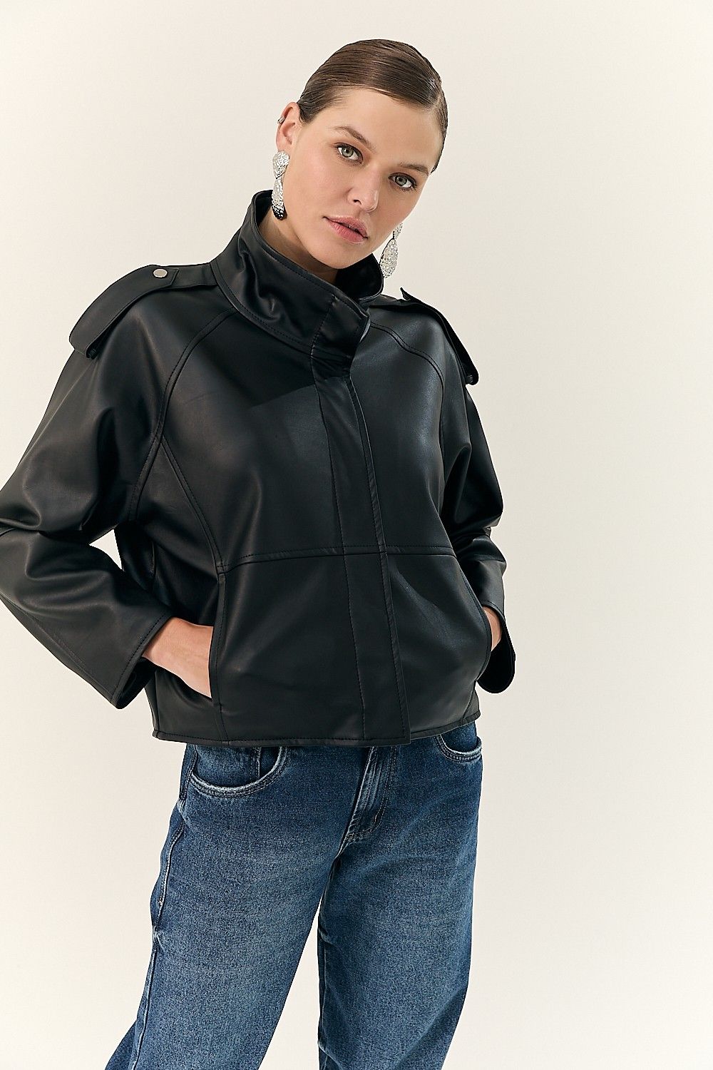 Jaqueta Clássica Feminina Like Leather Mavie