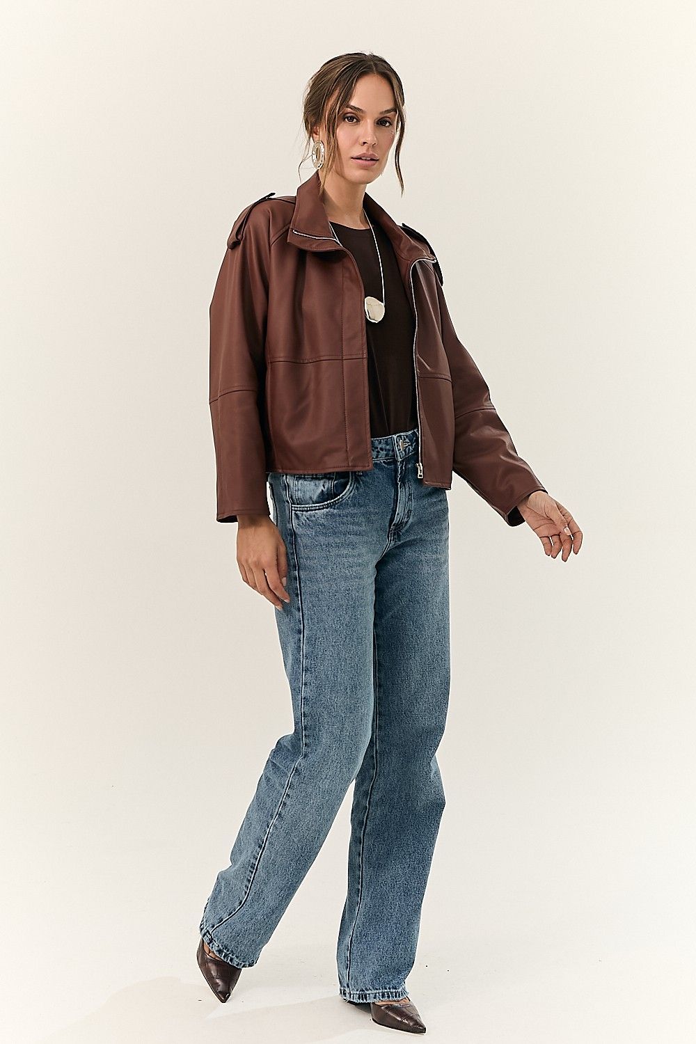 Jaqueta Clássica Feminina Like Leather Mavie