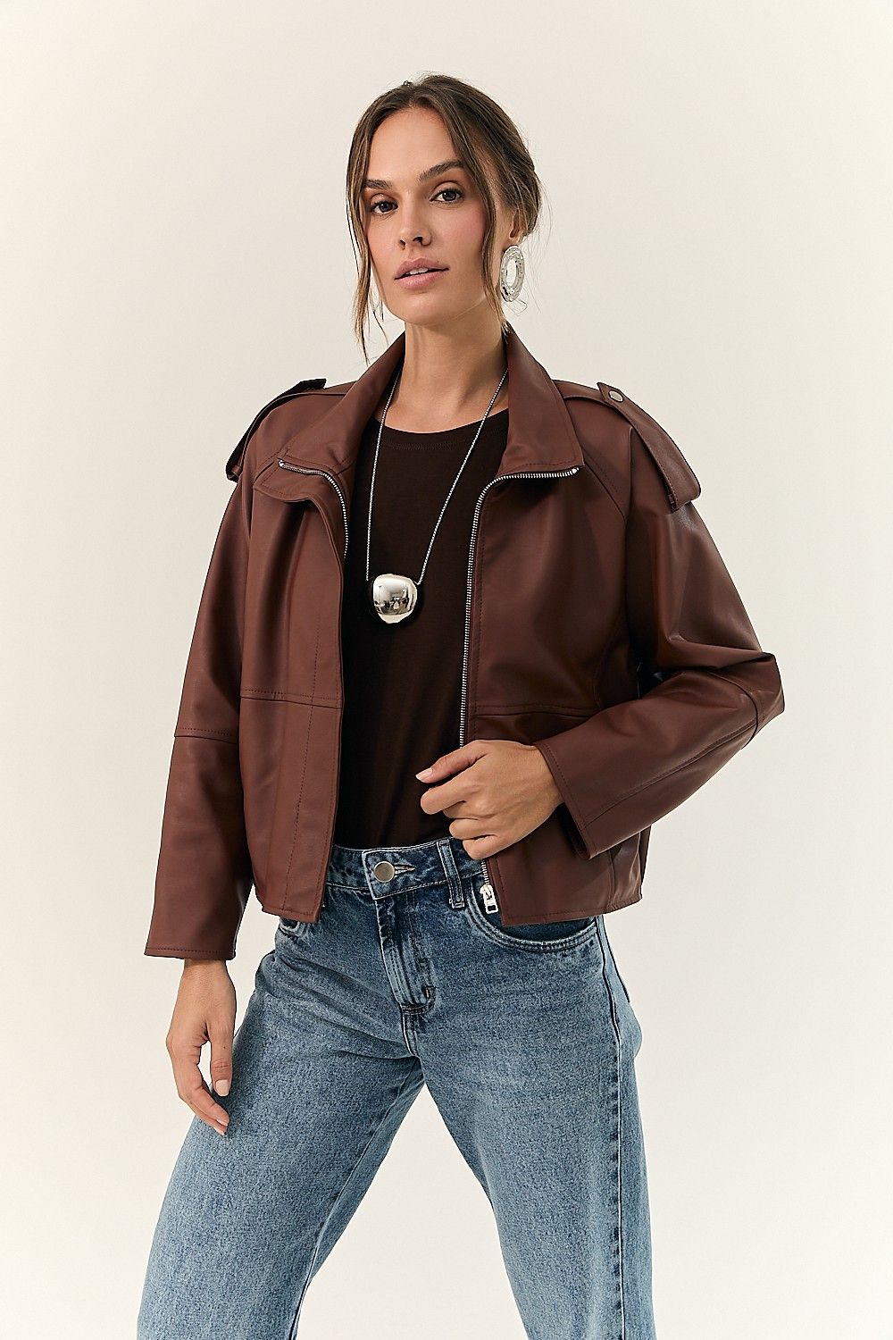 Jaqueta Clássica Feminina Like Leather Mavie