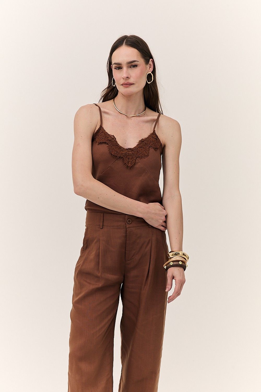 Calça Feminina Reta Linho Liocel Antonieta