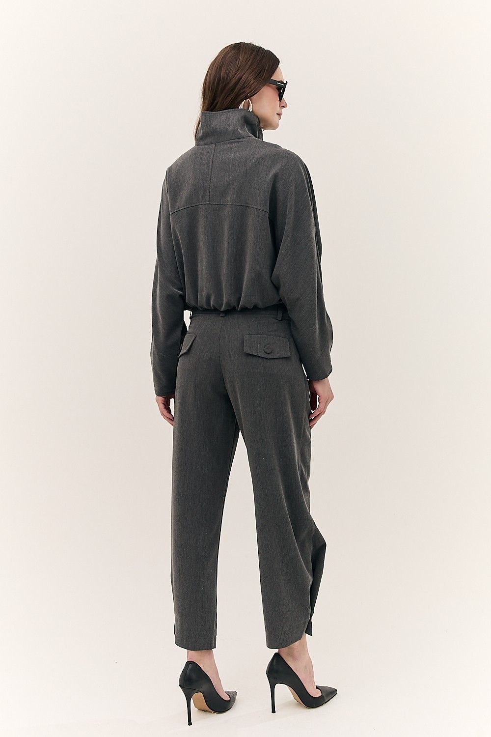 Calça Alfaiataria Barrel Cós Botões Vanessa