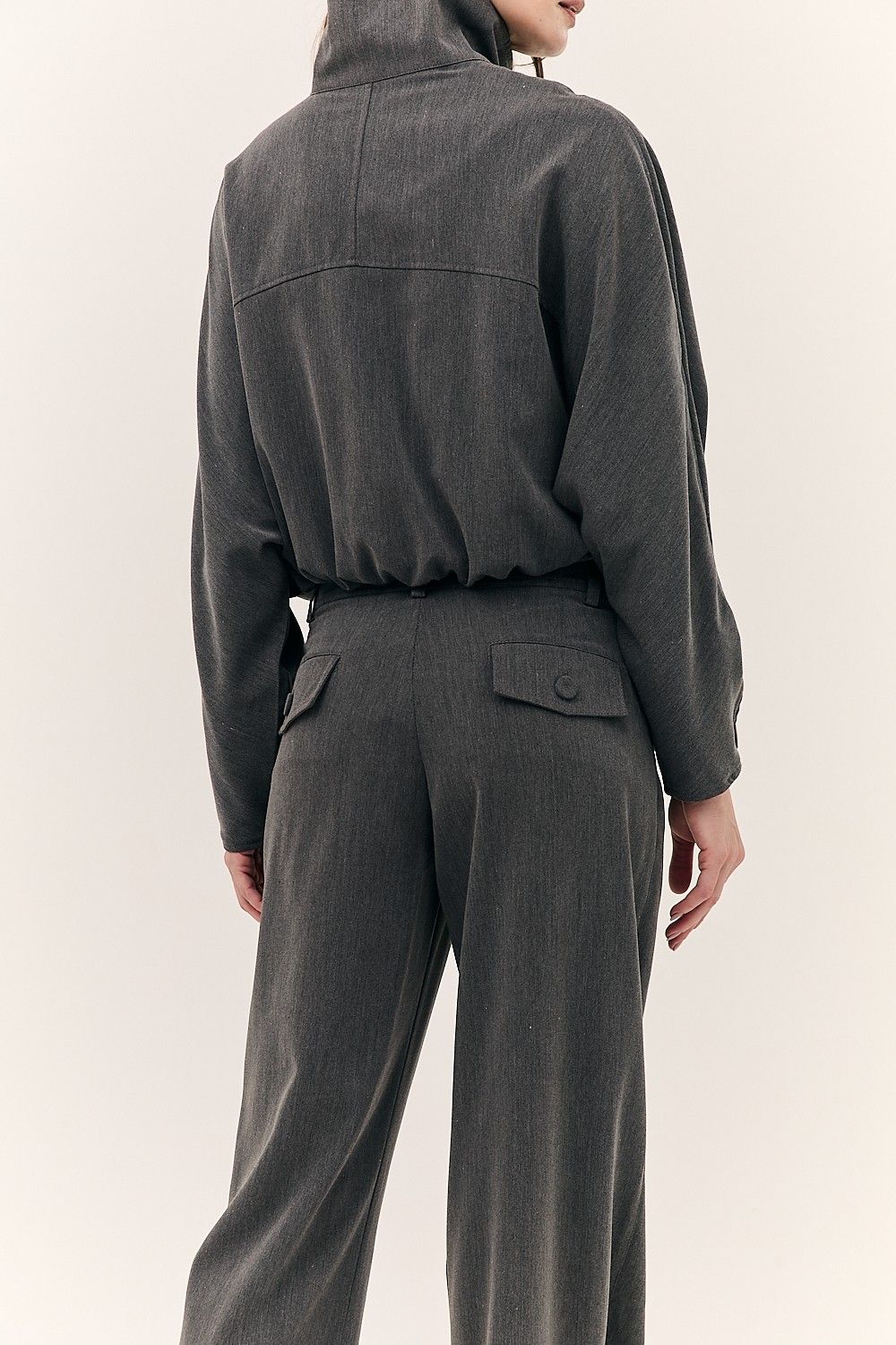 Calça Alfaiataria Barrel Cós Botões Vanessa