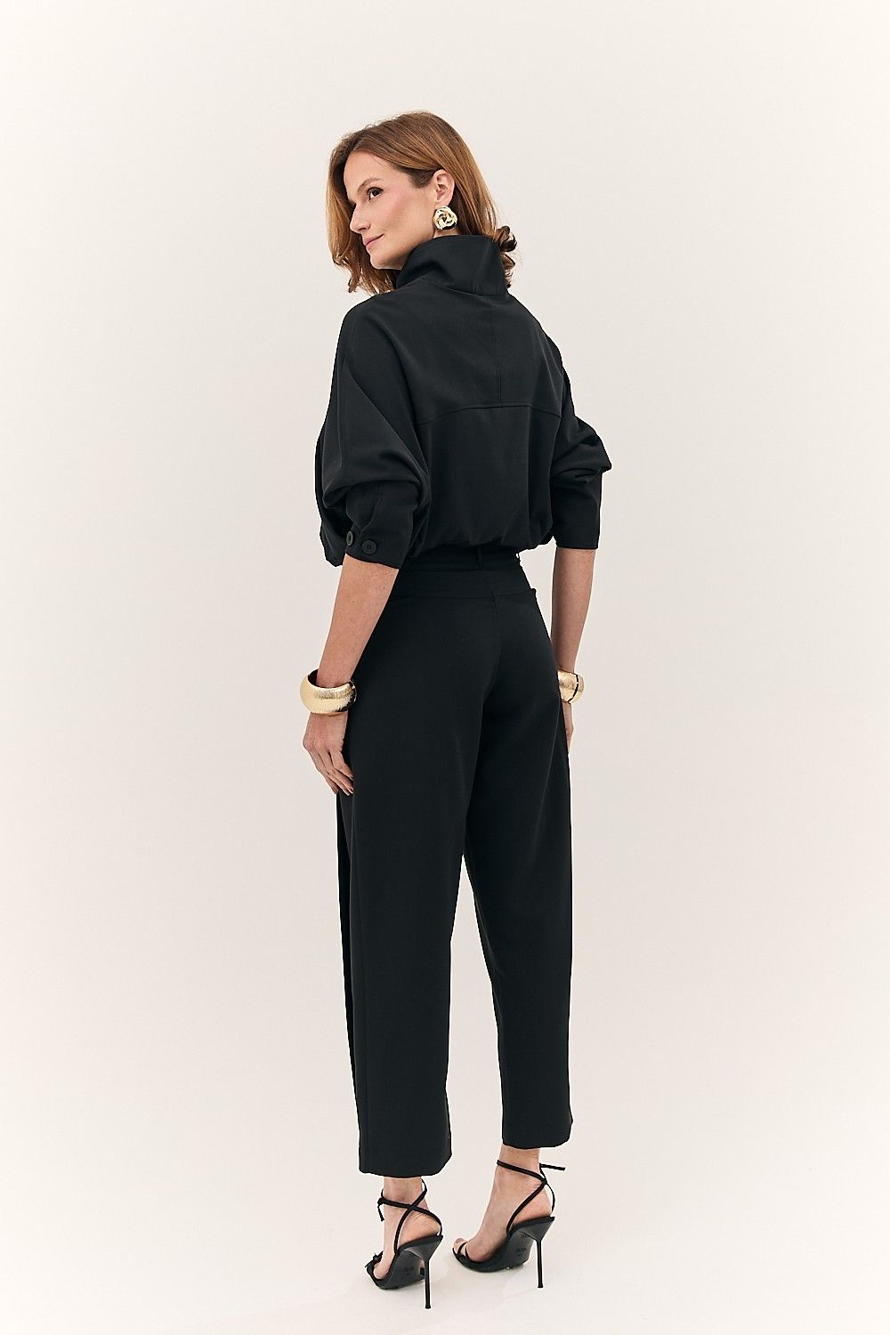 Calça Alfaiataria Barrel Cós Botões Vanessa