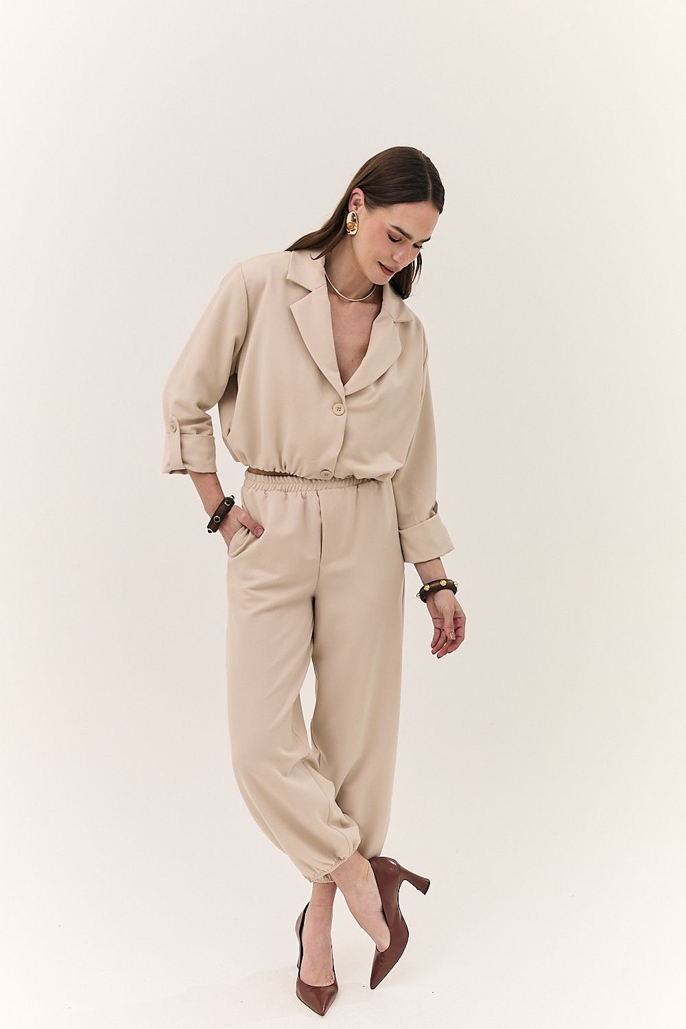 Calça Feminina Jogger com Elástico Cecília