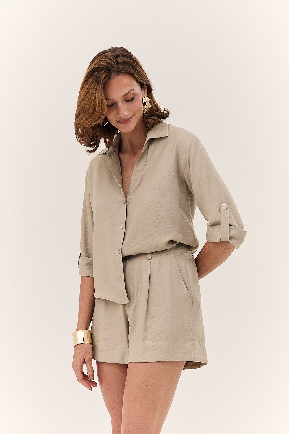 Short Clásico Feminino em Alfaiataria Aurora