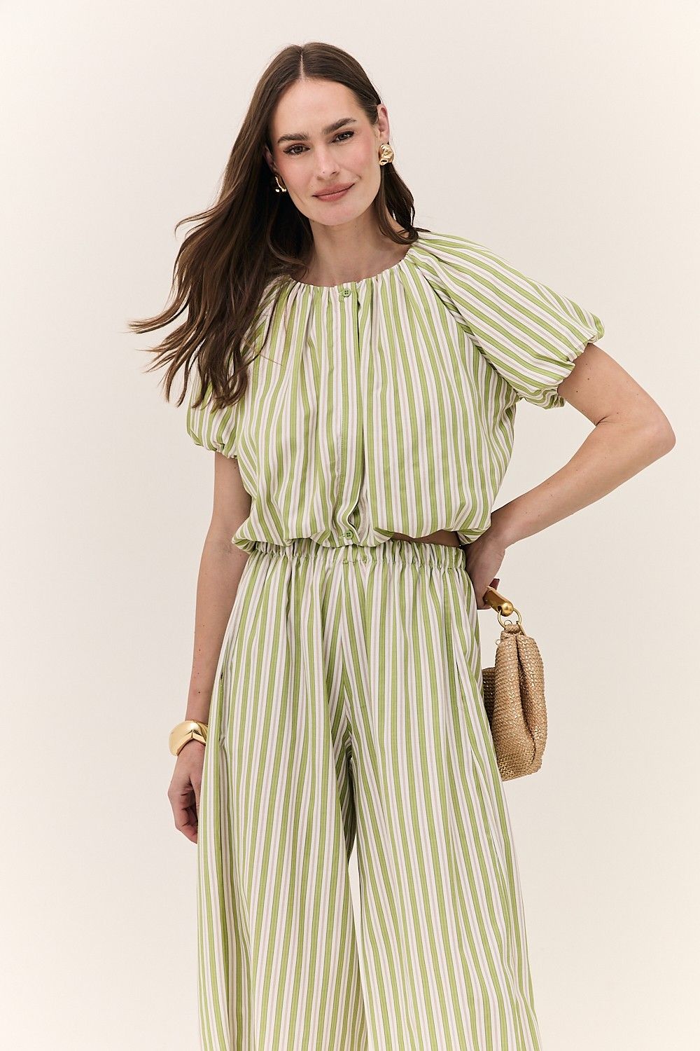 Calça Feminina Jogger Listrada Malta