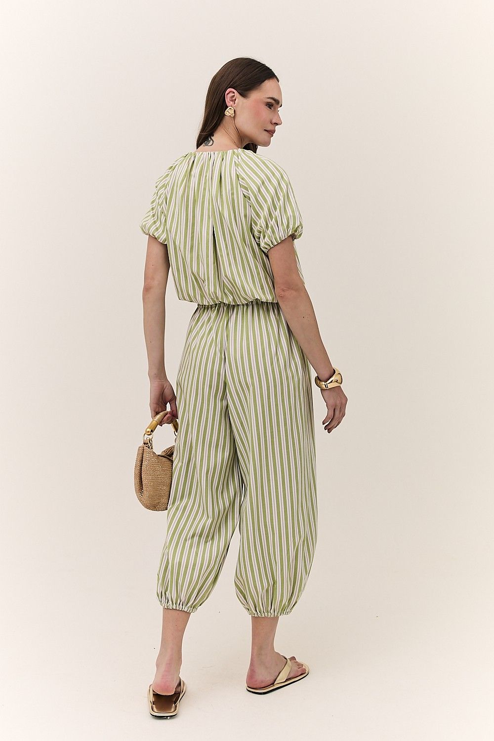 Calça Feminina Jogger Listrada Malta