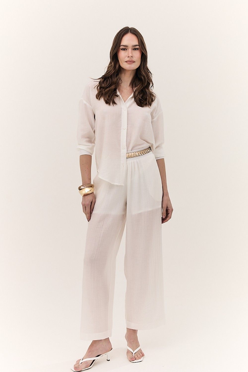Calça Pantalona Feminina Silk com Bolsos Siena
