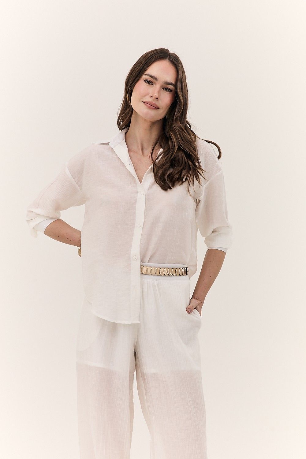 Calça Pantalona Feminina Silk com Bolsos Siena