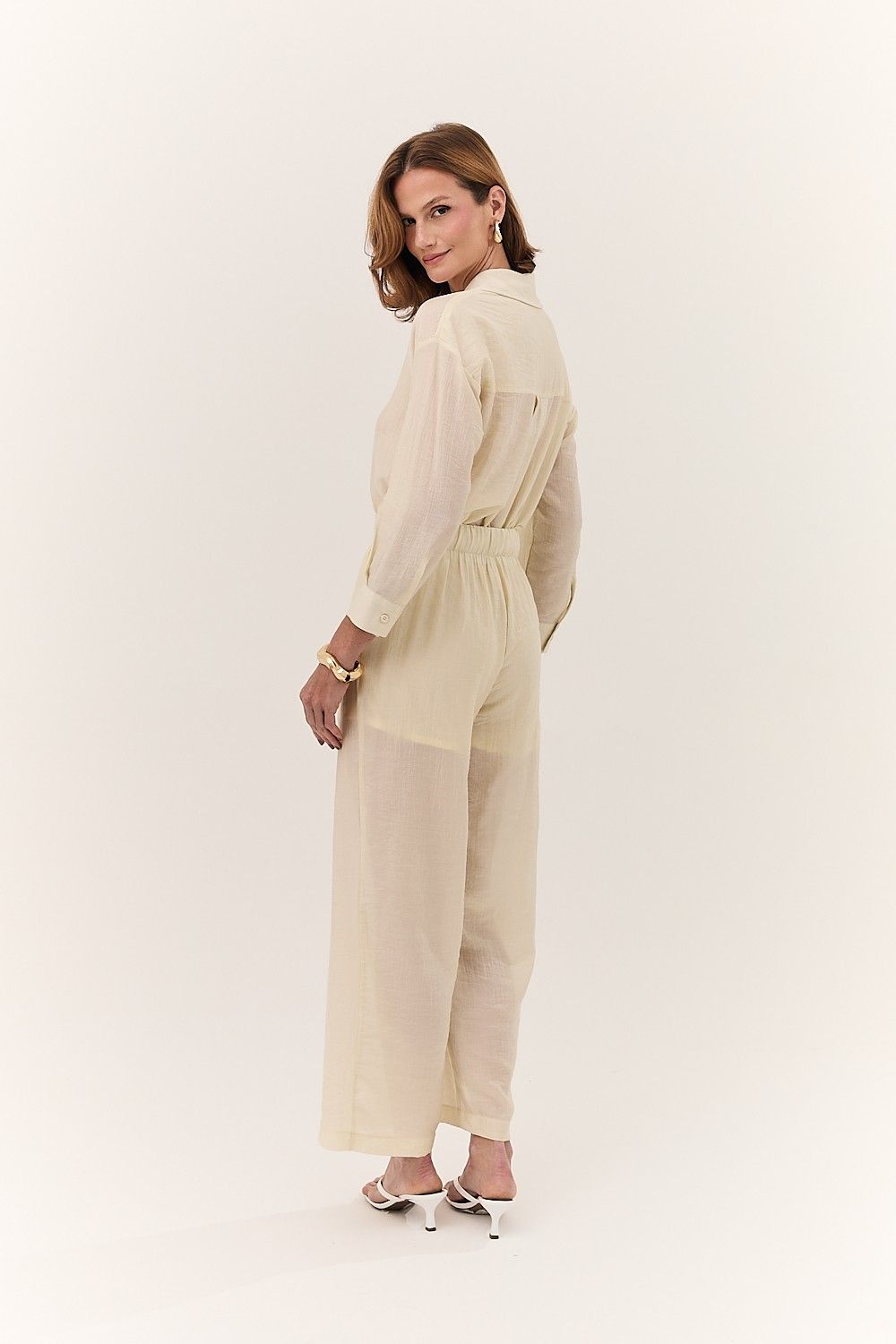 Calça Pantalona Feminina Silk com Bolsos Siena