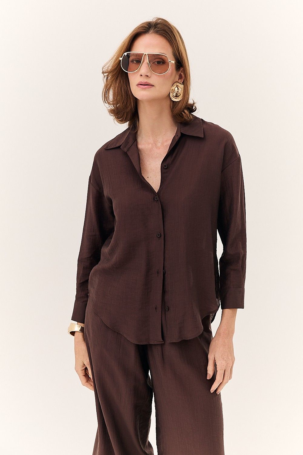 Calça Pantalona Feminina Silk com Bolsos Siena