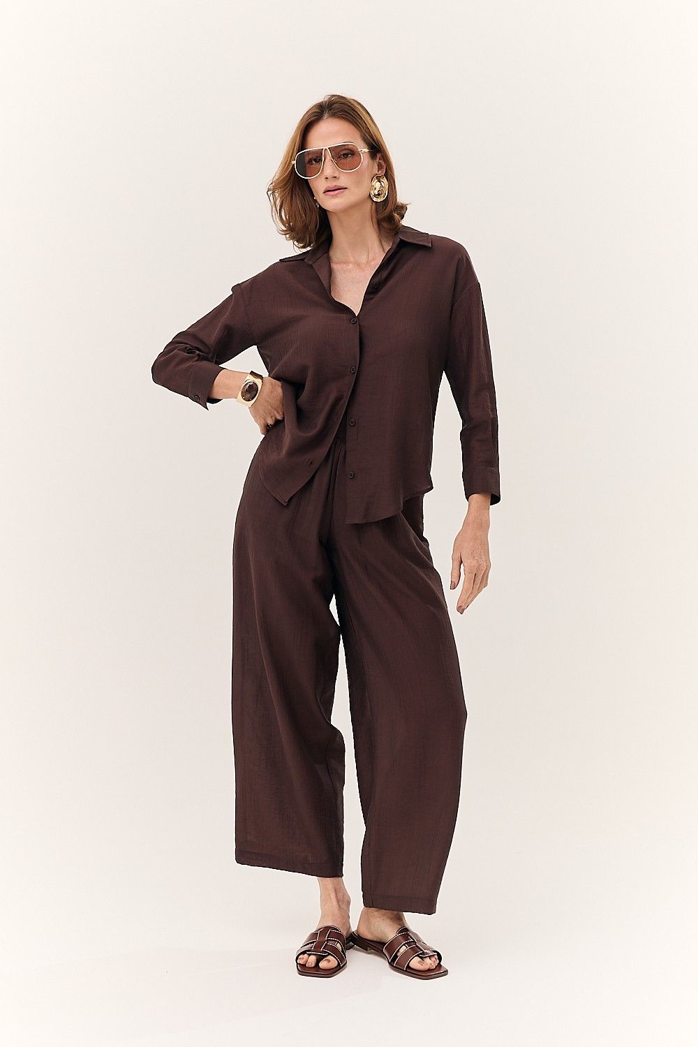 Calça Pantalona Feminina Silk com Bolsos Siena