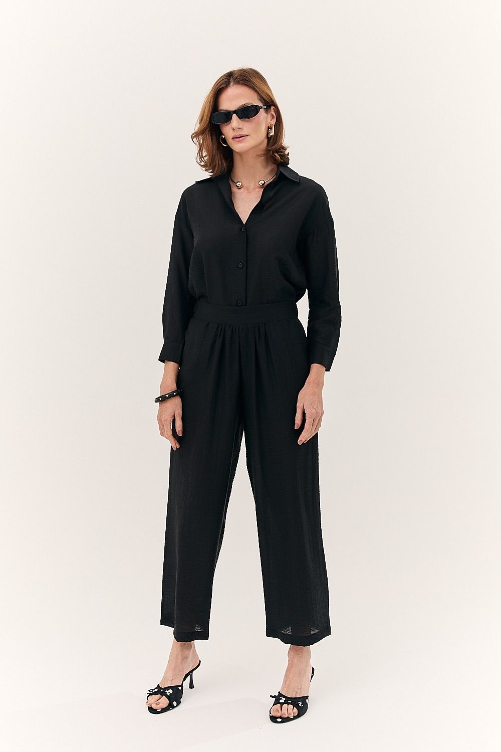 Calça Pantalona Feminina Silk com Bolsos Siena