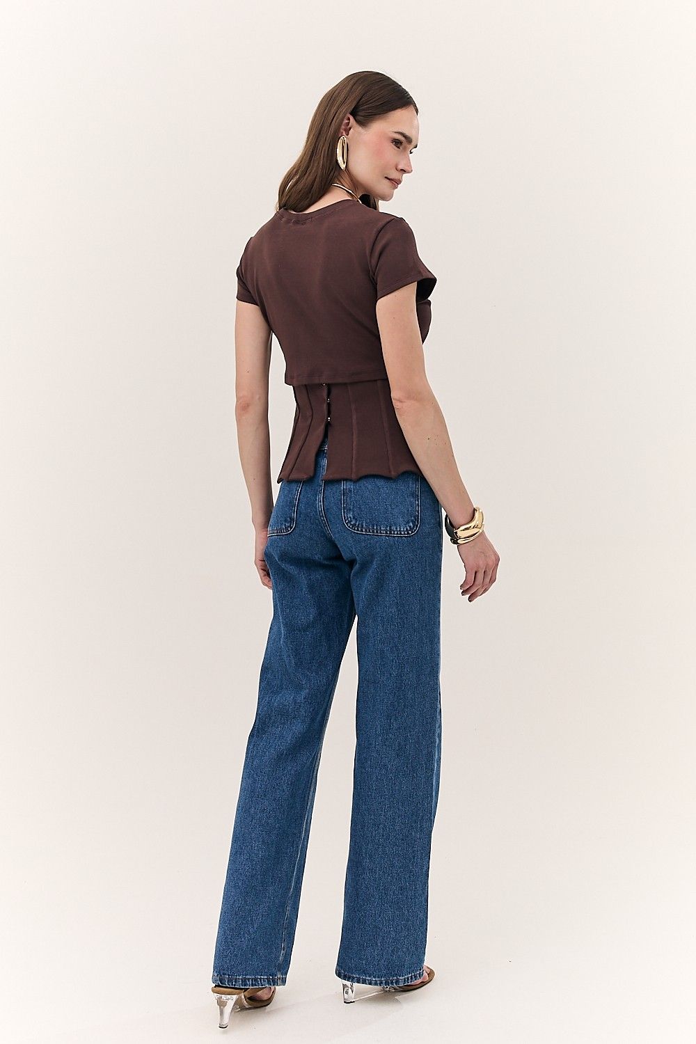 Blusa Feminina Acinturada Detalhe Botões Chloe 