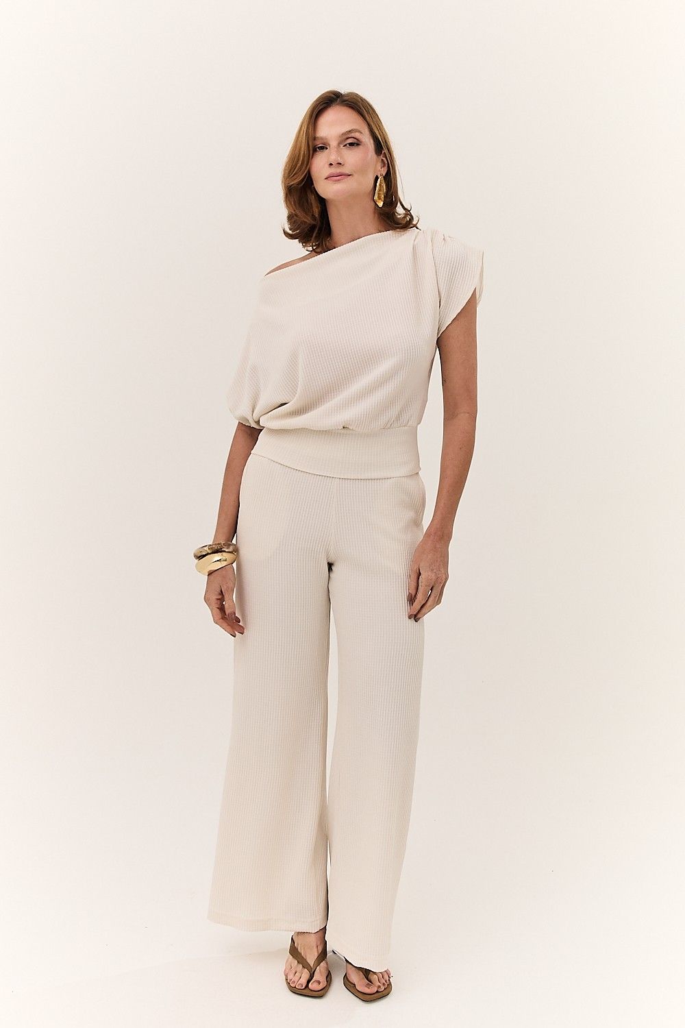 Blusa Feminina Balonê com Textura Sasha