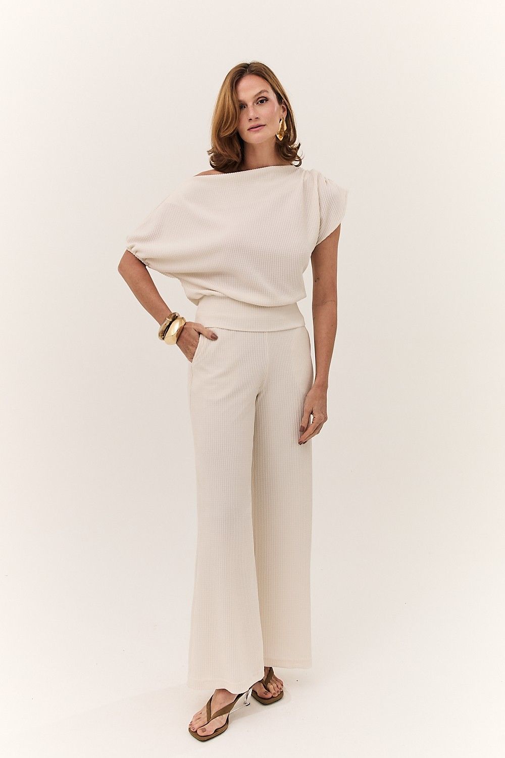 Blusa Feminina Balonê com Textura Sasha