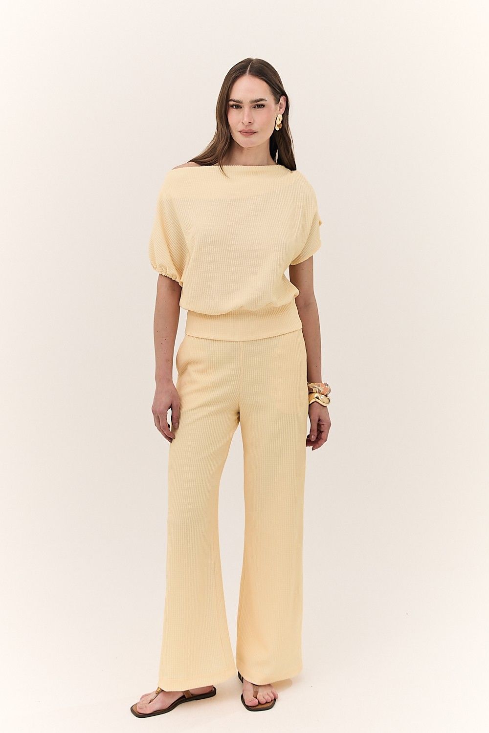 Blusa Feminina Balonê com Textura Sasha