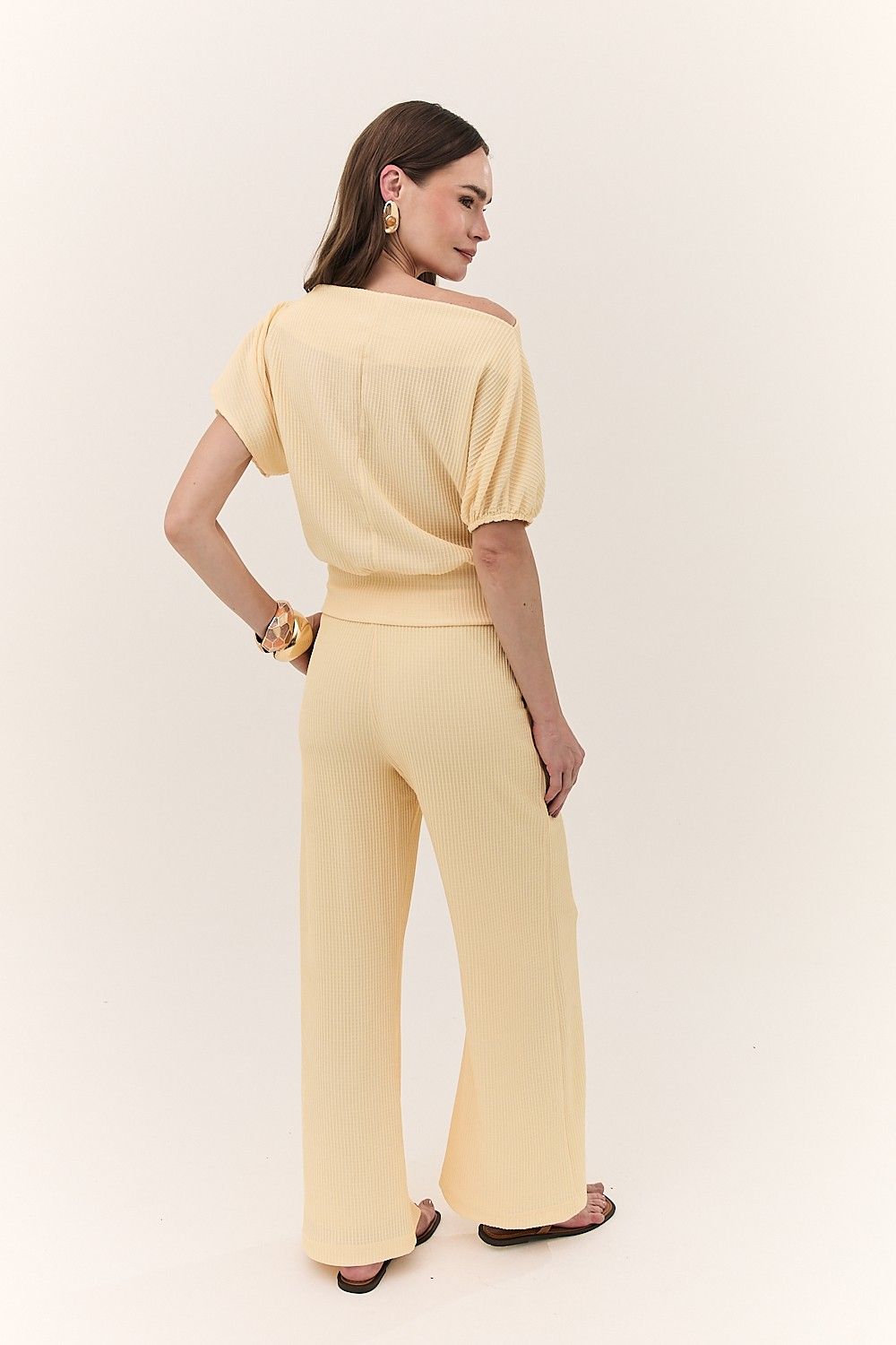 Blusa Feminina Balonê com Textura Sasha