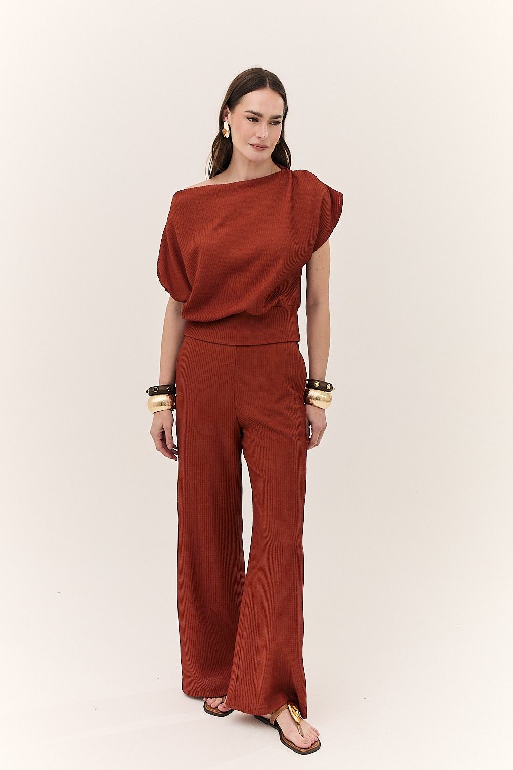 Blusa Feminina Balonê com Textura Sasha