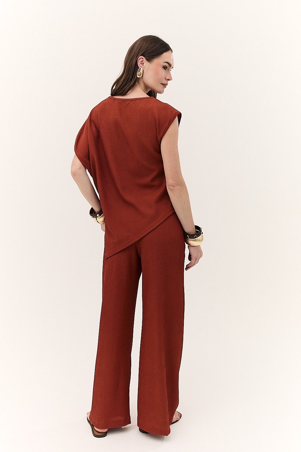 Blusa Feminina Assimétrica com Textura Sasha