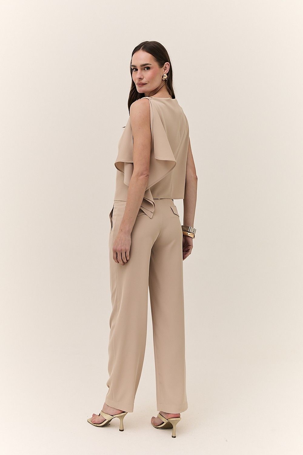 Calça Feminina Reta com Pregas Luce