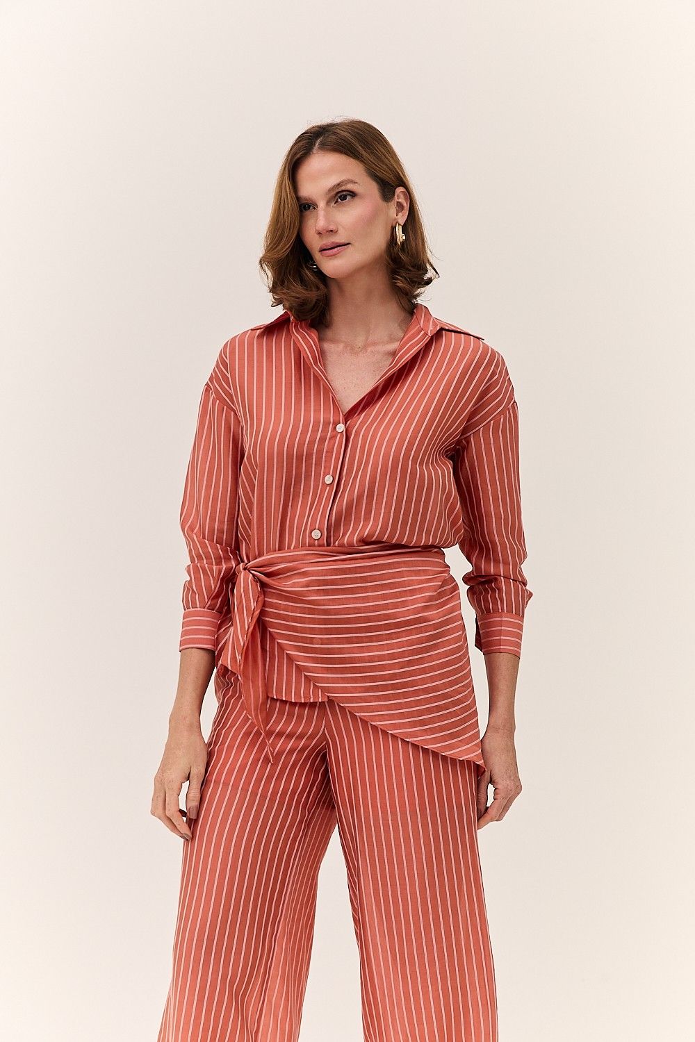 Calça Feminina Listrada com Lenço Flow