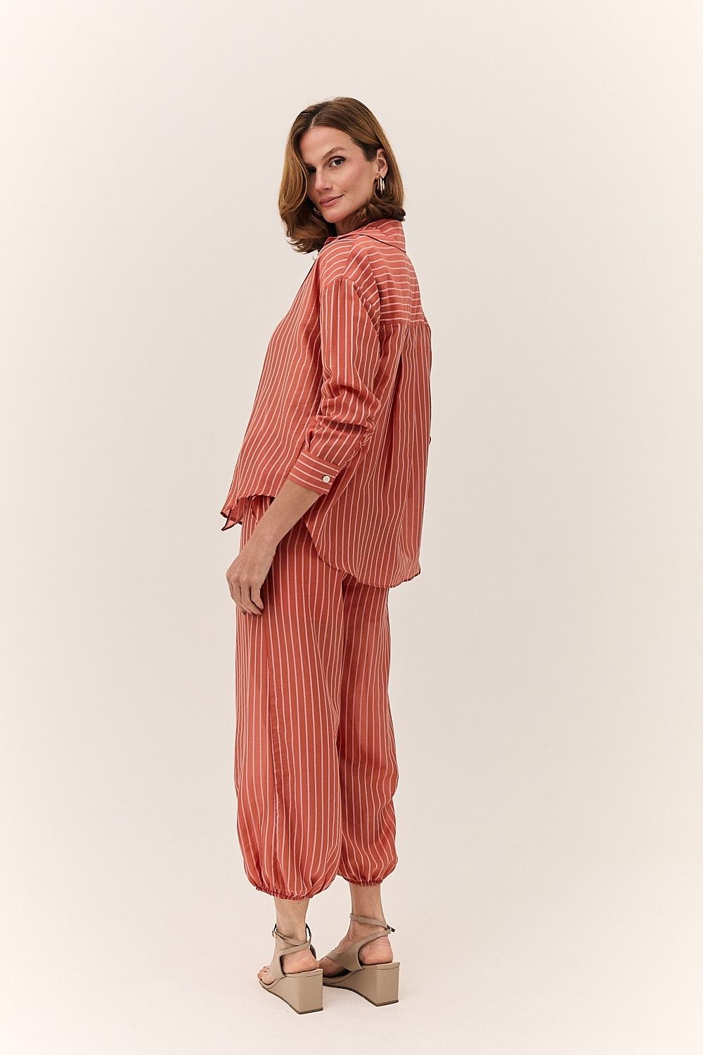 Calça Feminina Listrada com Lenço Flow
