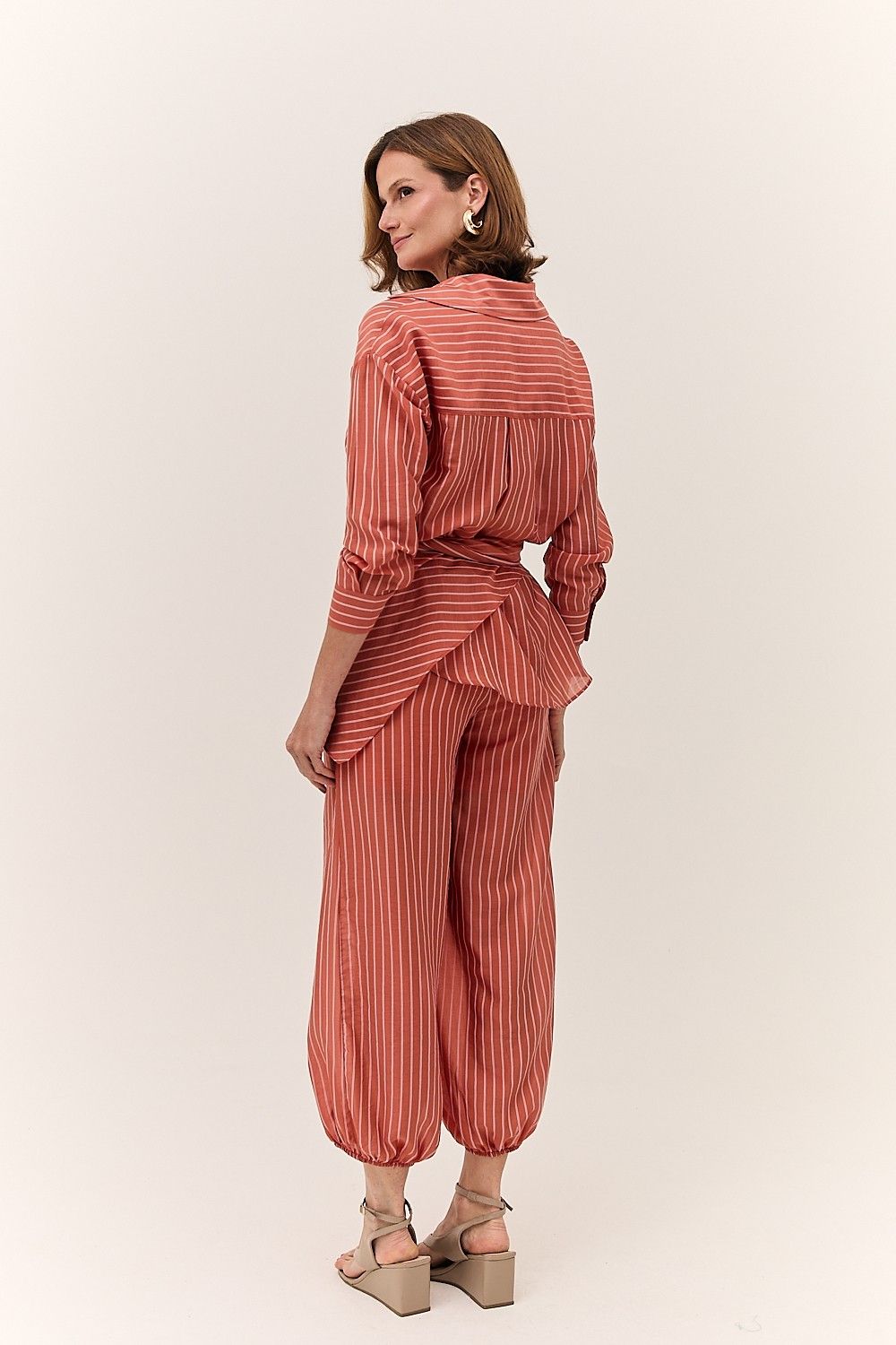 Calça Feminina Listrada com Lenço Flow