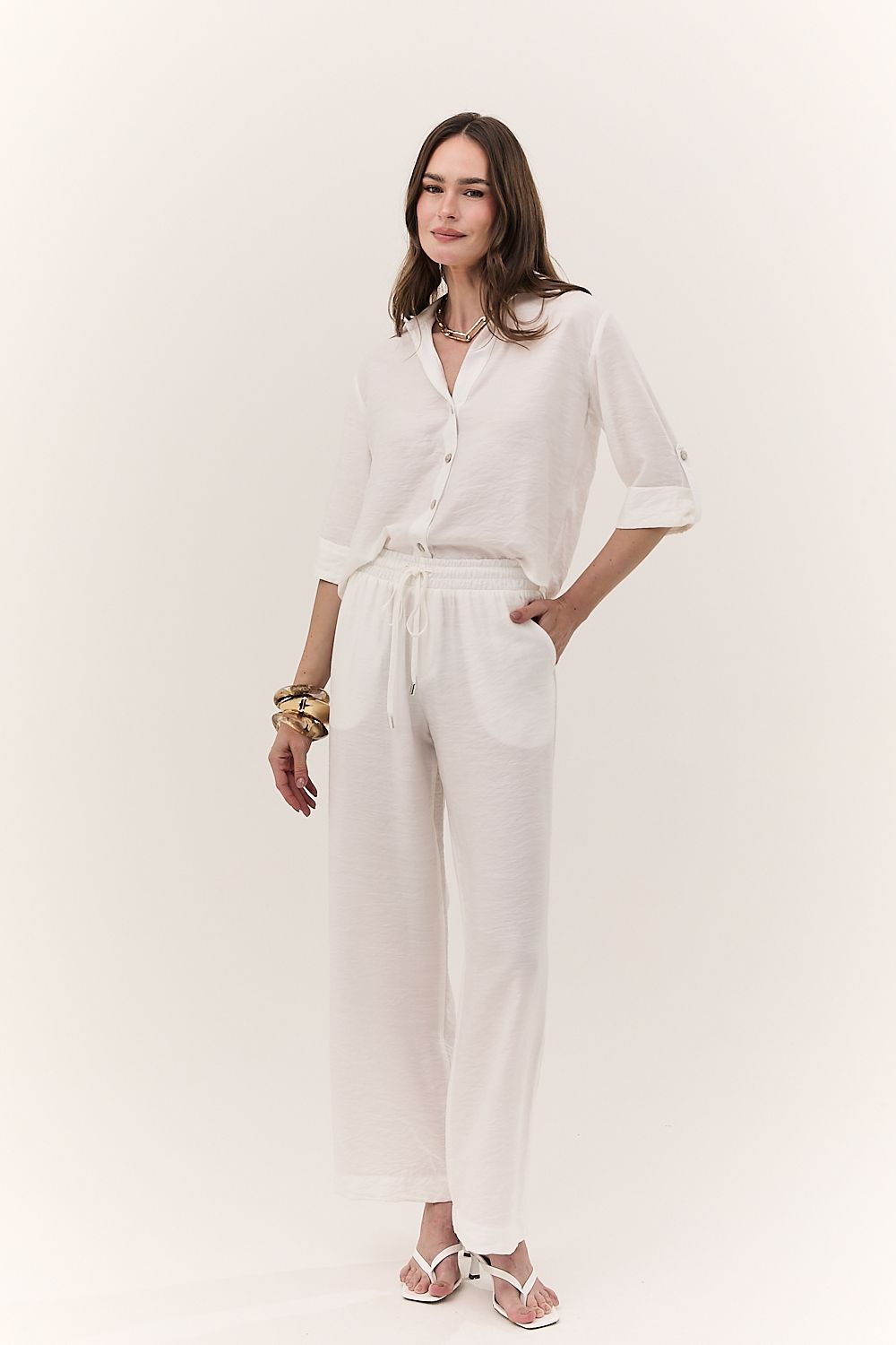 Calça Pantalona Feminina Amarração Aurora