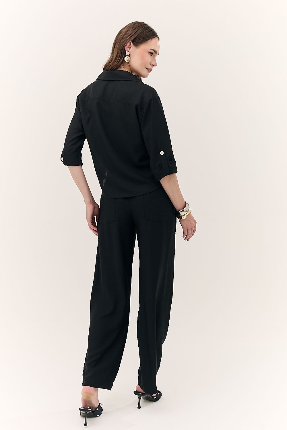 Calça Pantalona Feminina Amarração Aurora