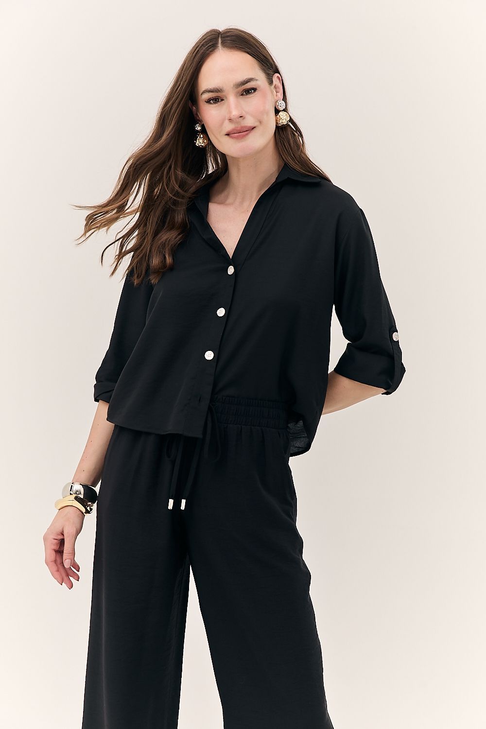 Calça Pantalona Feminina Amarração Aurora