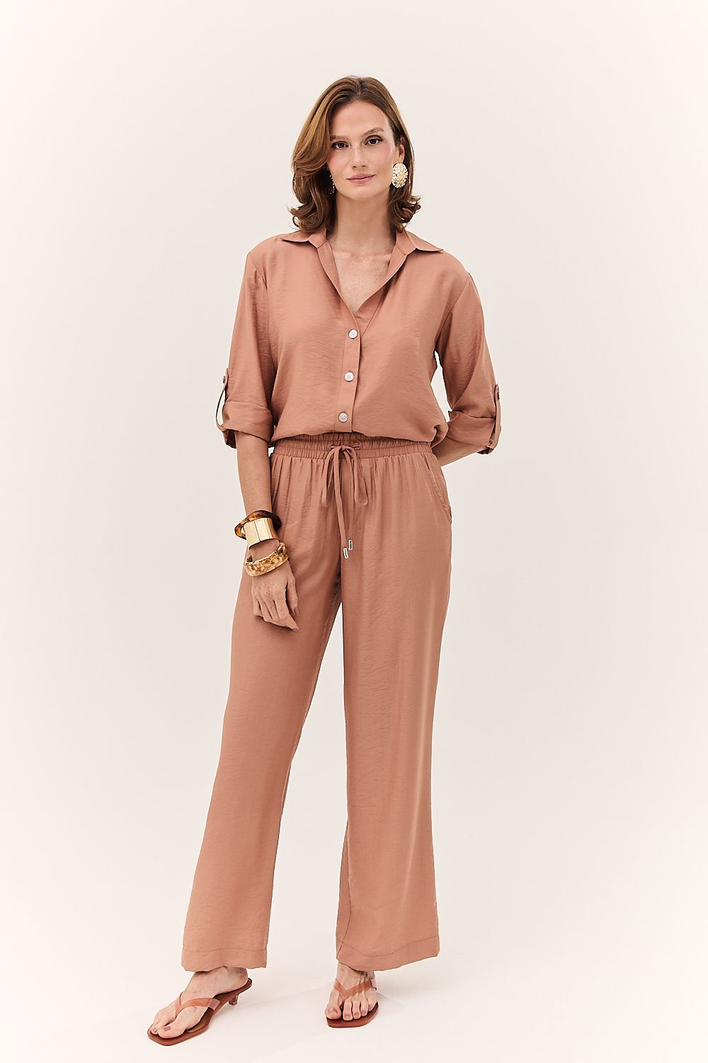 Calça Pantalona Feminina Amarração Aurora