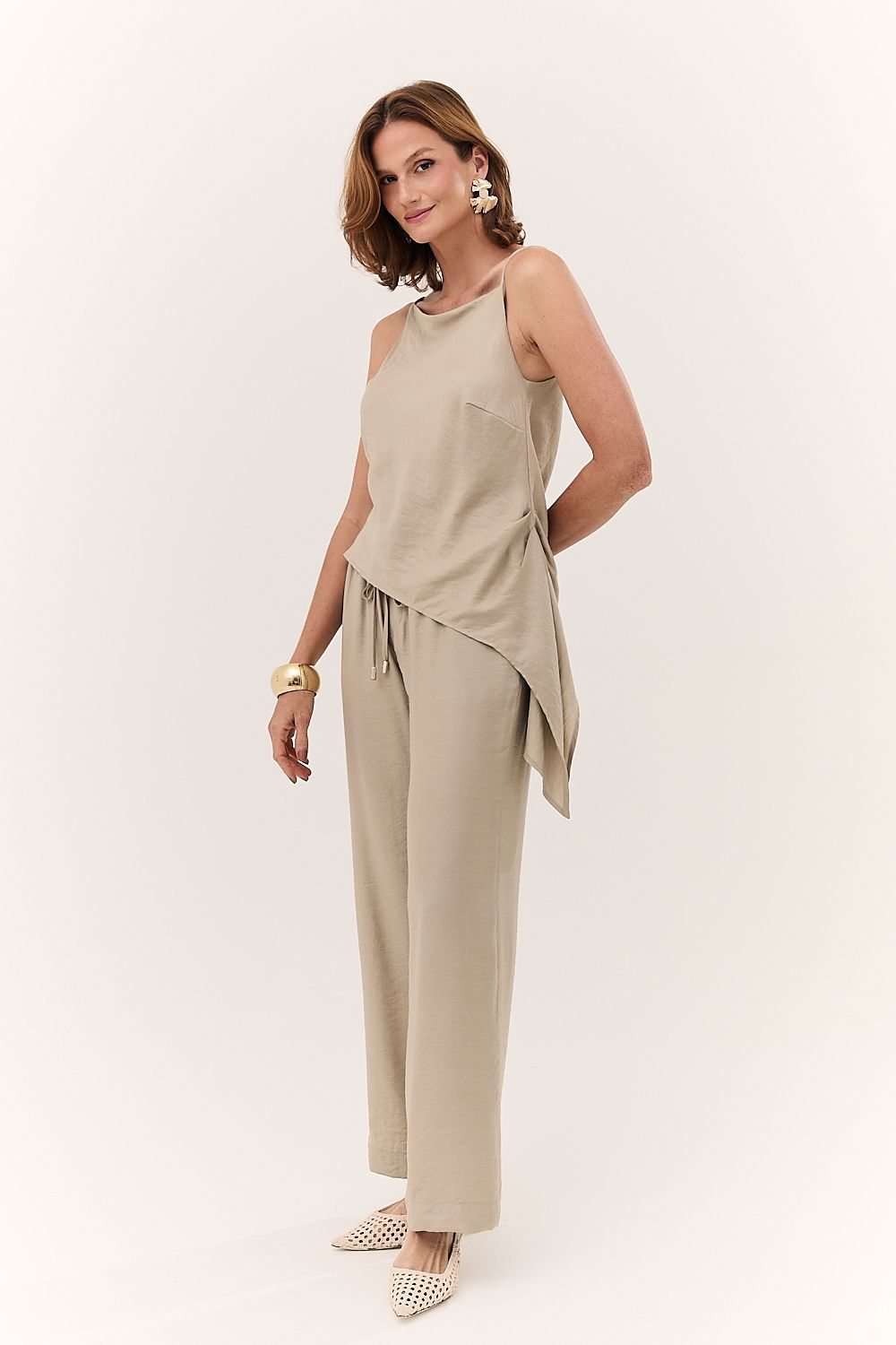 Blusa Regata Feminina Assimétrica Aurora
