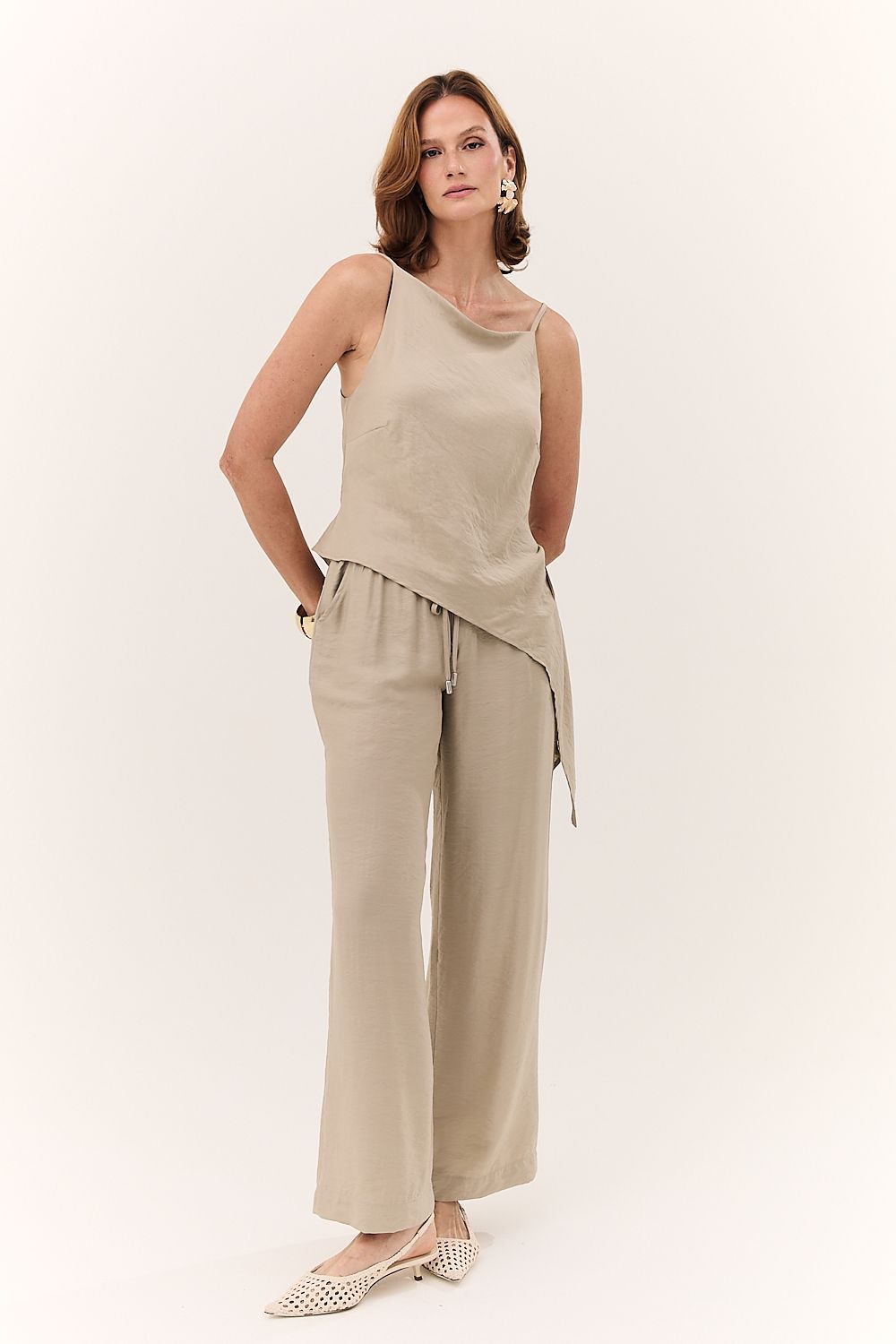 Blusa Regata Feminina Assimétrica Aurora