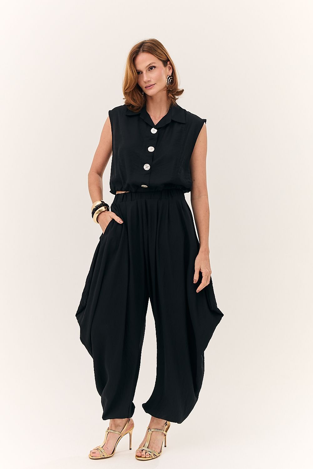 Blusa Colete Faminina com Botões Aurora