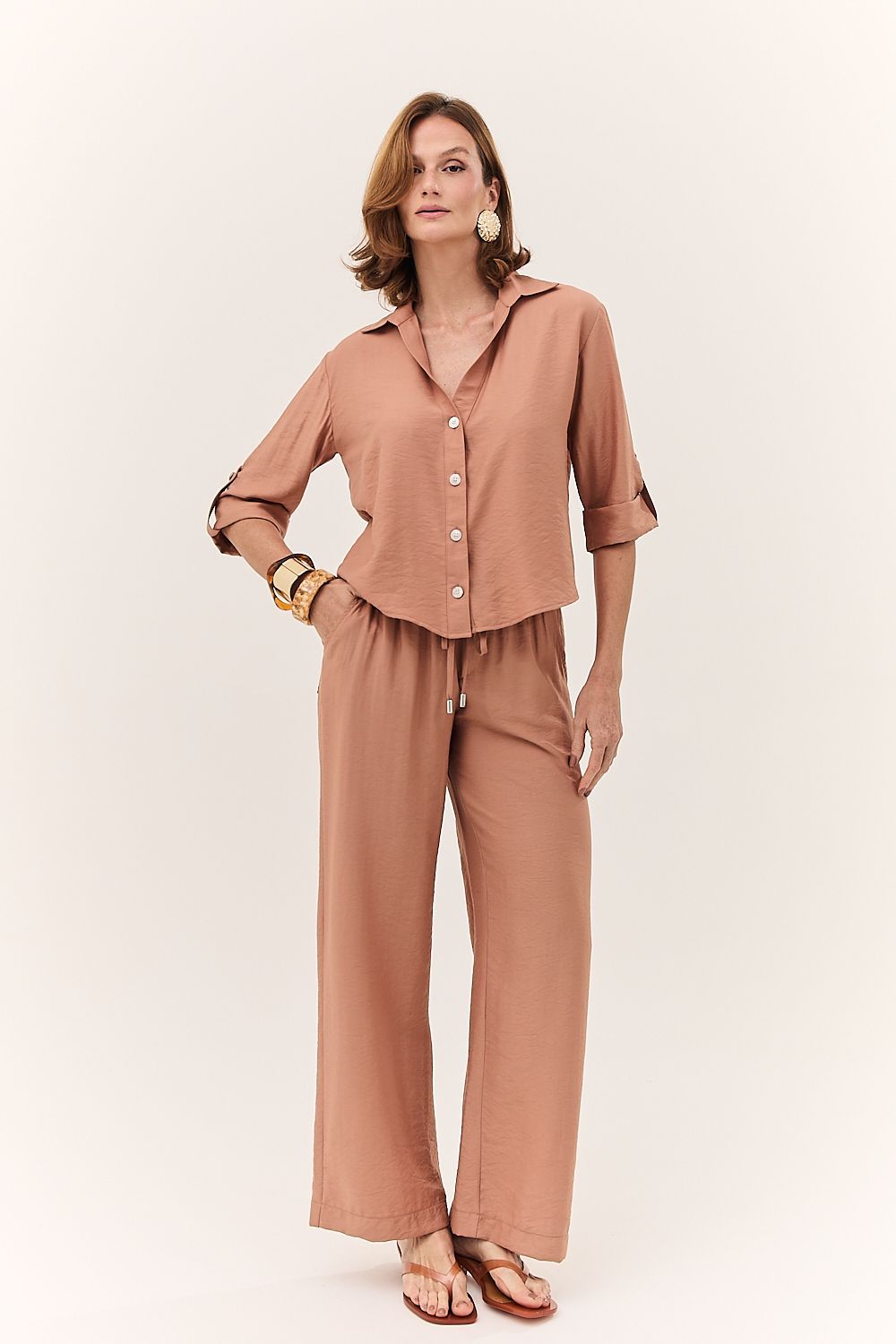 Camisa Feminina Mangas 7/8 Aurora
