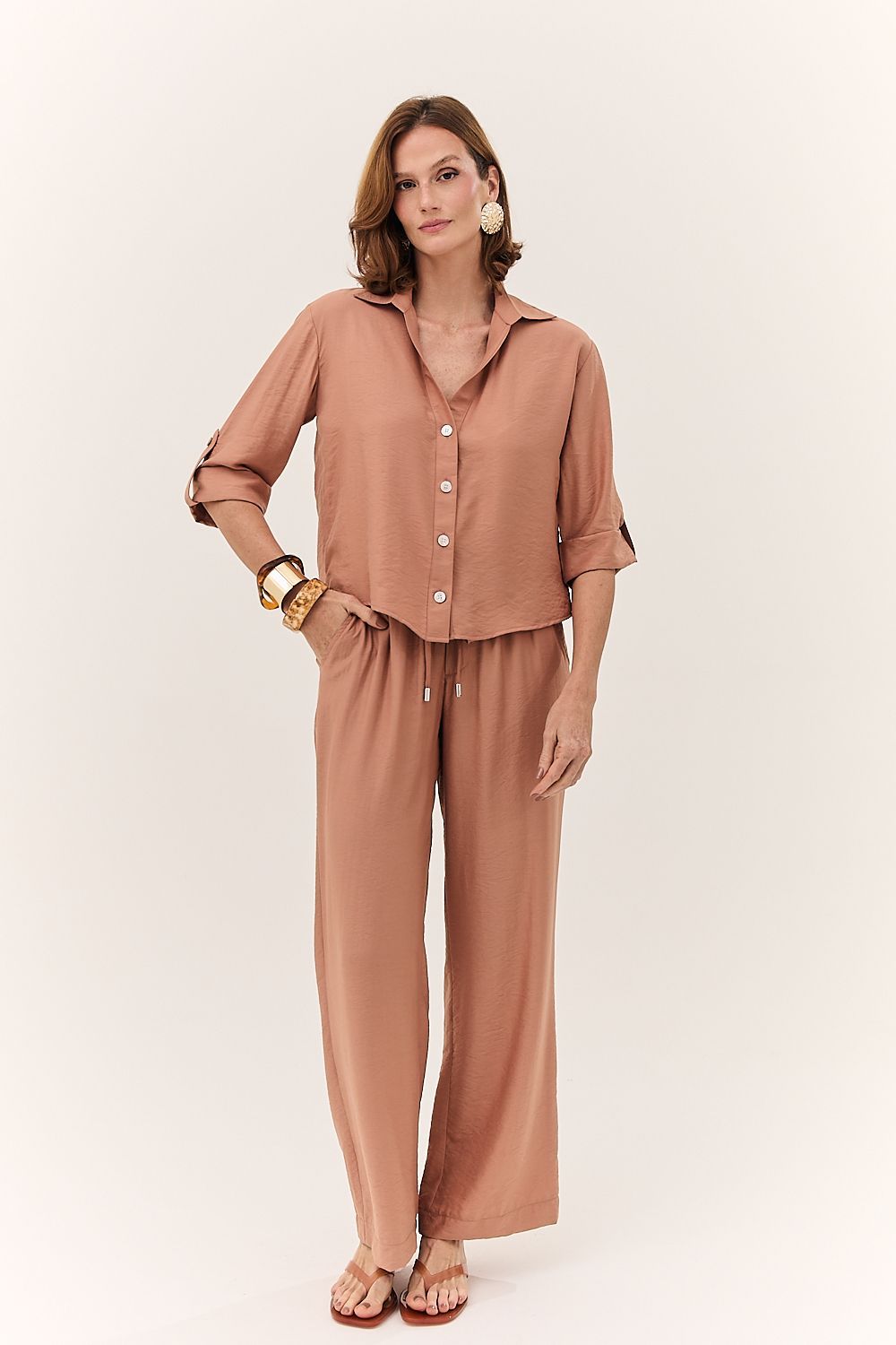 Camisa Feminina Mangas 7/8 Aurora