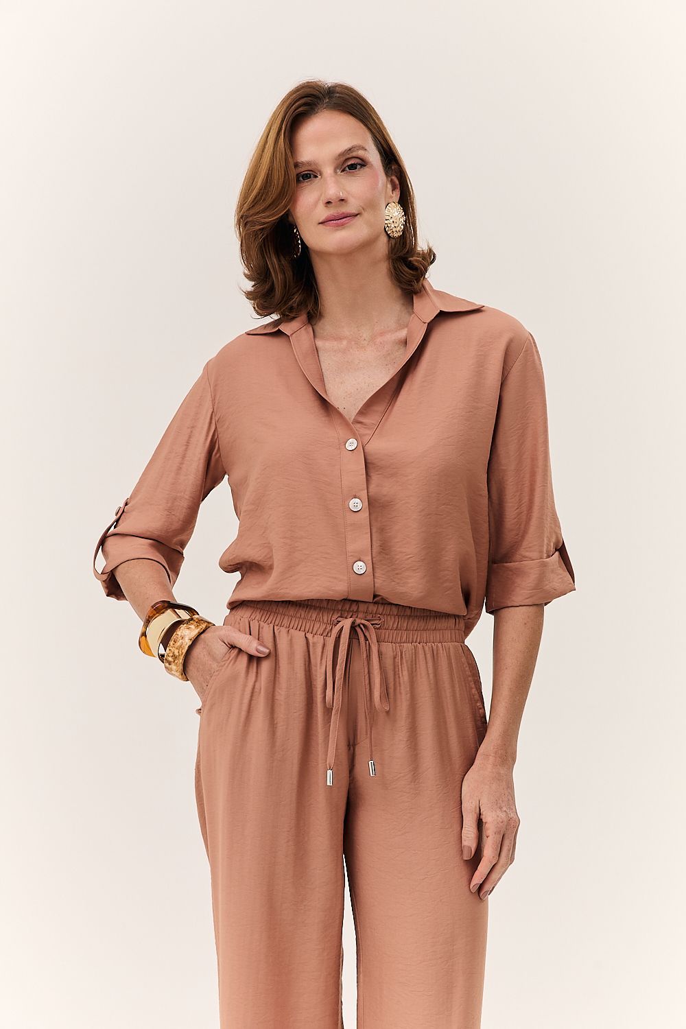 Camisa Feminina Mangas 7/8 Aurora