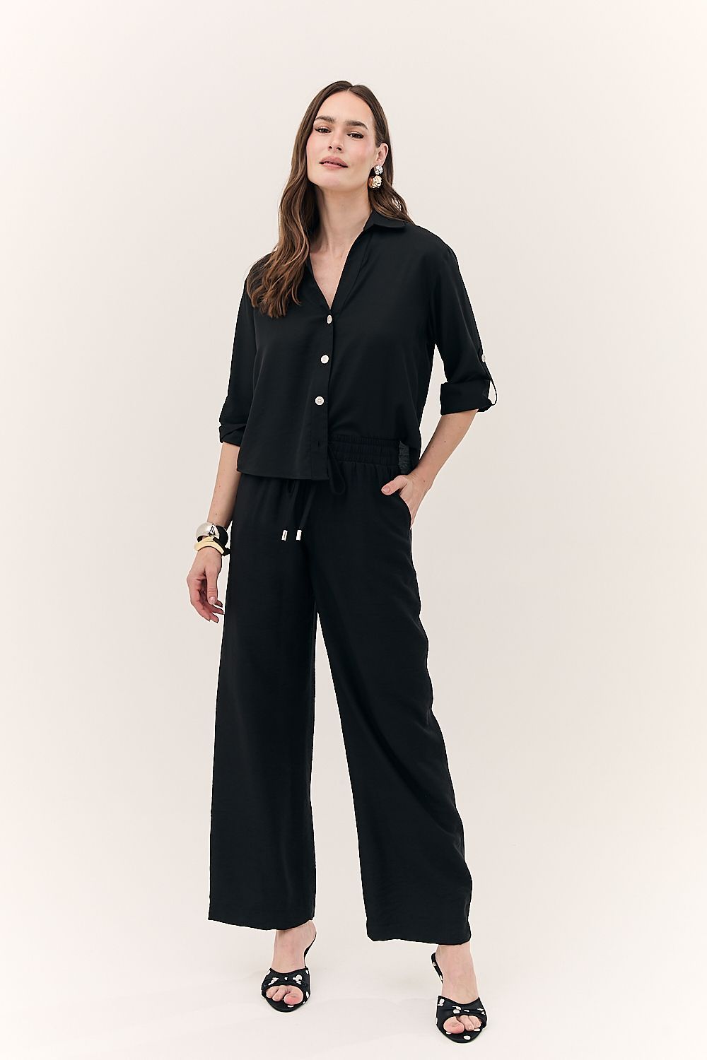 Camisa Feminina Mangas 7/8 Aurora