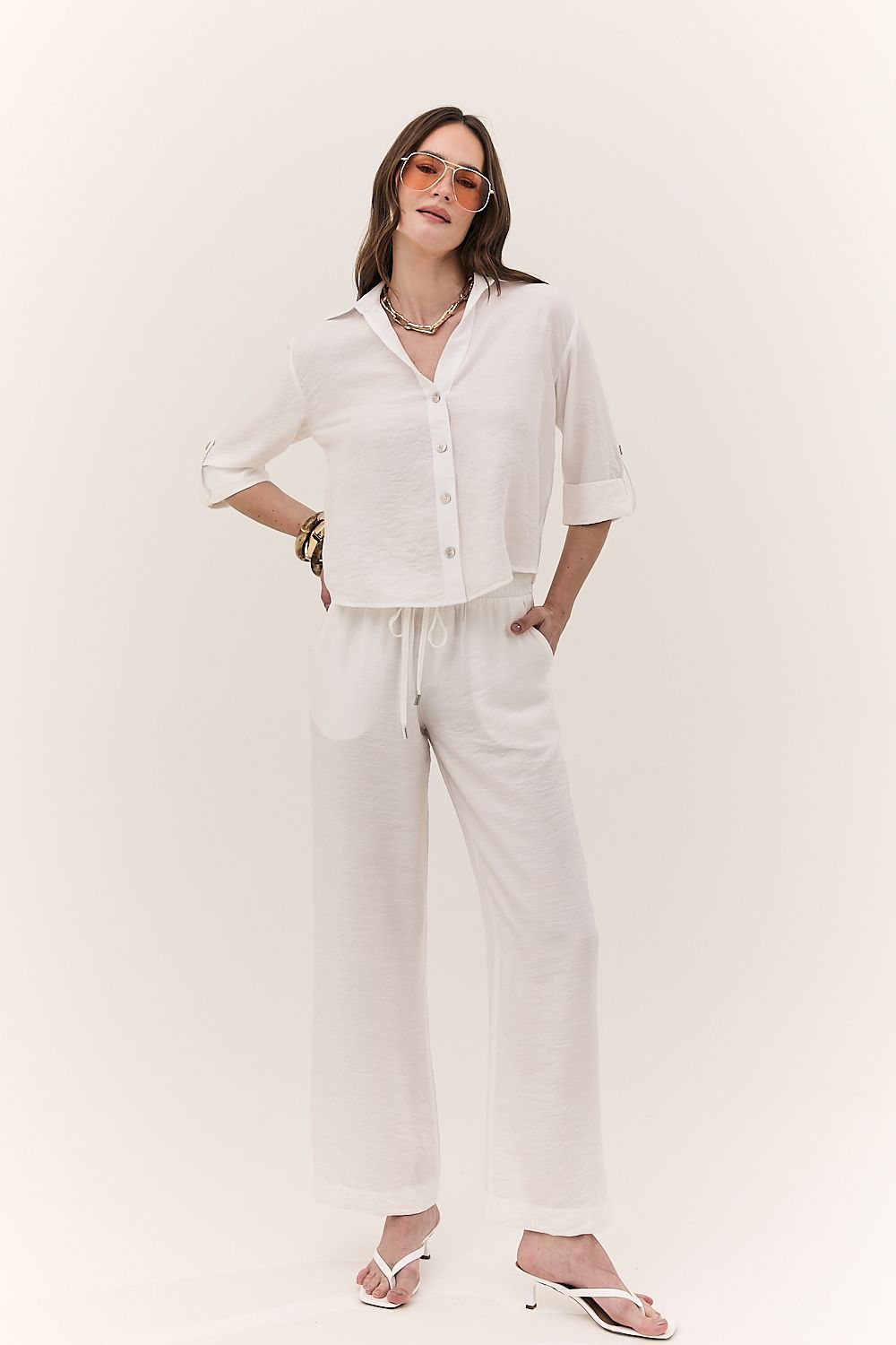 Camisa Feminina Mangas 7/8 Aurora