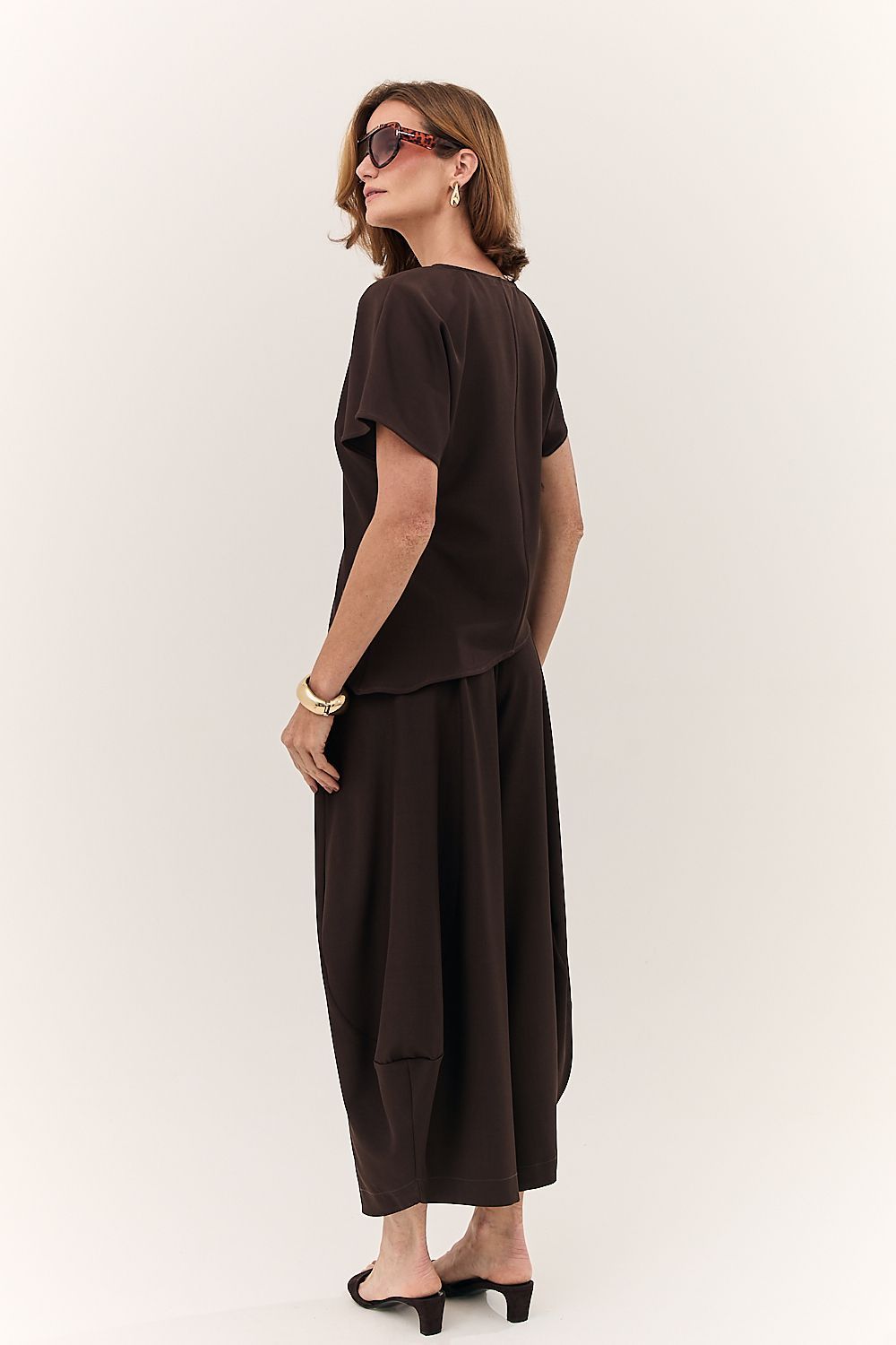 Blusa Feminina Assimétrica com Mangas Marina