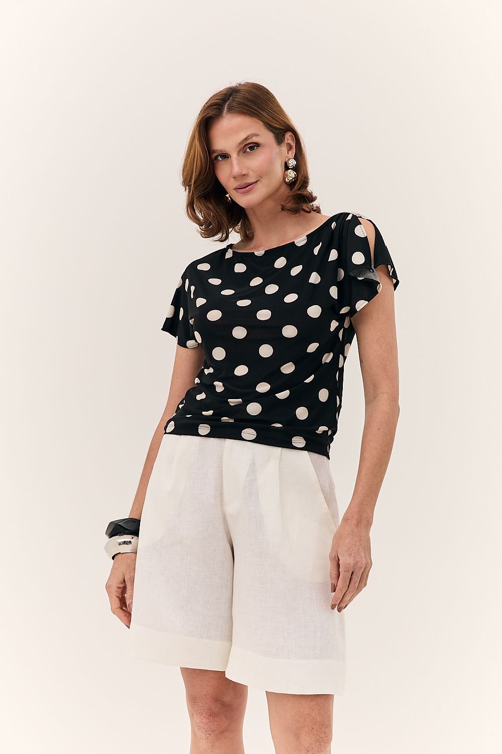 Blusa Feminina Poa Passador Sthephanie