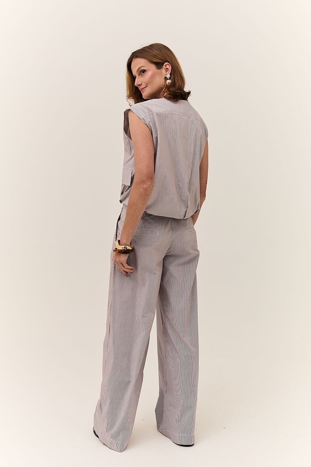 Blusa Colete Feminina Balone Listrada Elisa